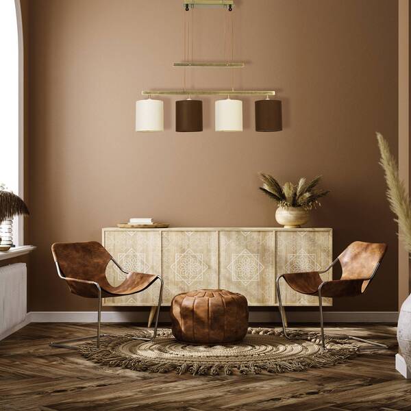  Näve Näve Tilde Hanging Light, 4-bulb, Brown/beige 