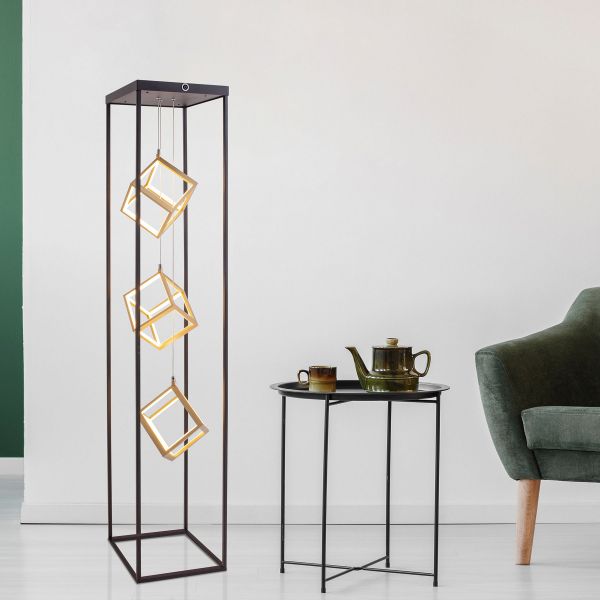  Näve Näve Tripoli Led Floor Lamp 3-bulb, Dimmable In 3 Steps 