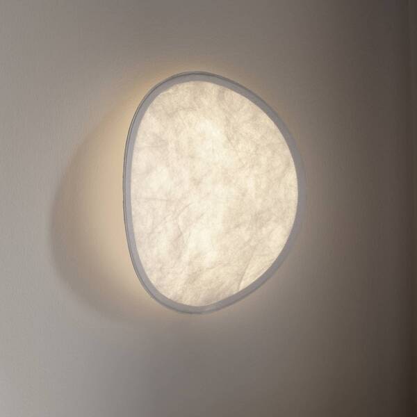 New Works New Works Tense Led Wall Light, White / White, ø 35 Cm, Fabric Shade 
