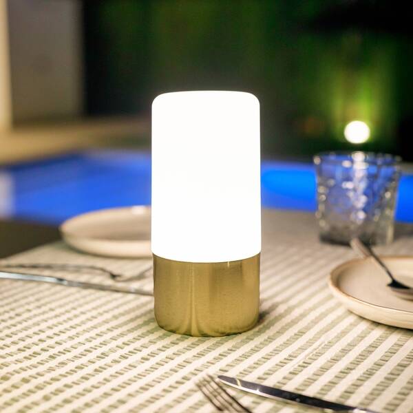  Newgarden Newgarden Led Table Lamp Maia Brass-coloured Ip54 Rgbw 