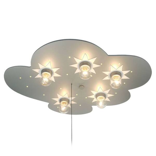  Niermann Standby Niermann Standby Cloud Ceiling Lamp, Titanium, 5-bulb 20 Led Points 