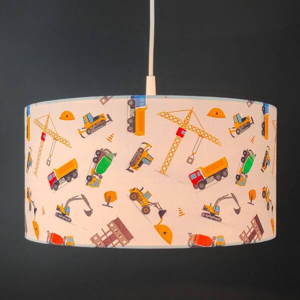  Niermann Standby Niermann Standby Construction Site Pendant Light, Fabric Lampshade 