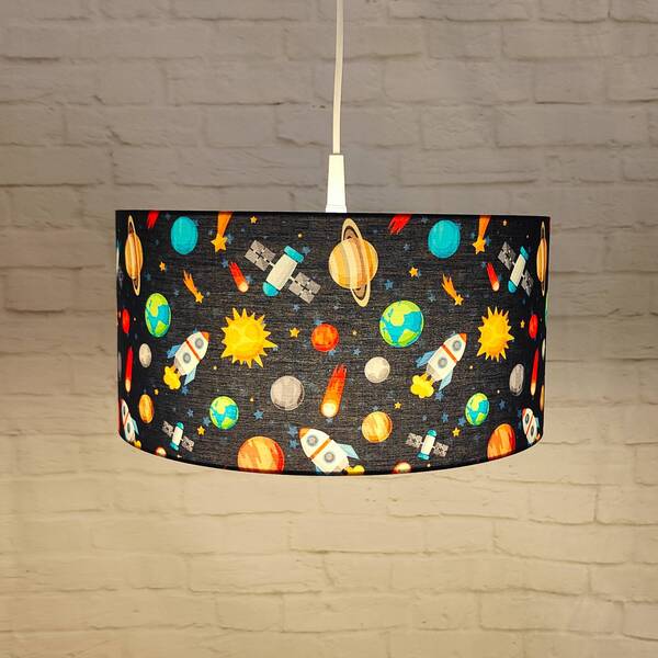  Niermann Standby Niermann Standby Space Pendant Light With A Fabric Lampshade 