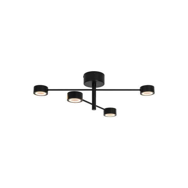  Nordlux Nordlux Led Ceiling Light Clyde Flex, 4-bulb, 2 Struts, Black 