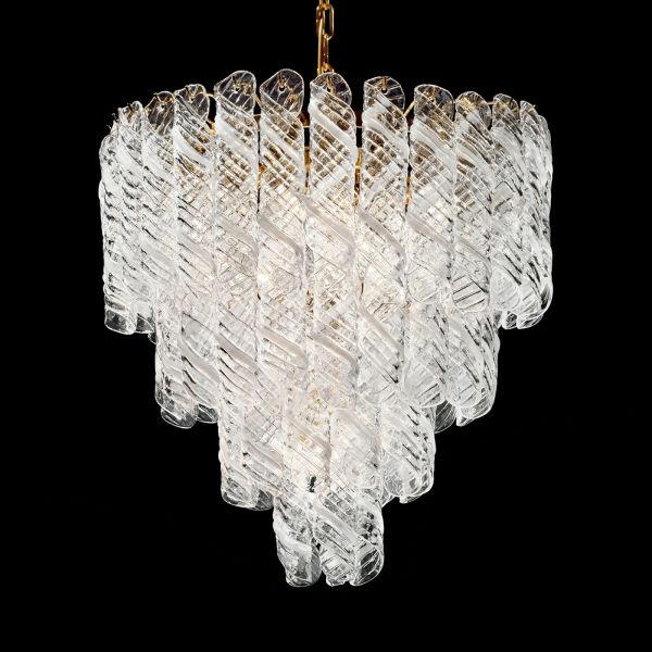  Novaresi Novaresi Molle Hanging Lamp With Twisted Glass Elements 