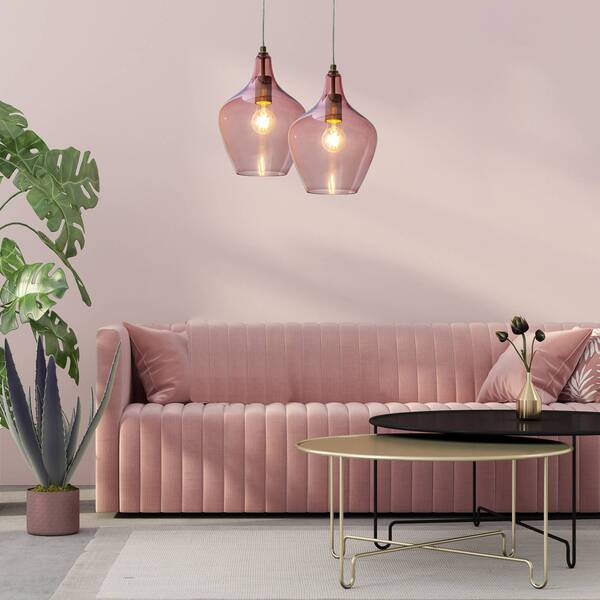  Nowa Nowa Paso Hanging Light Made Of Glass, 1-bulb, Rose 