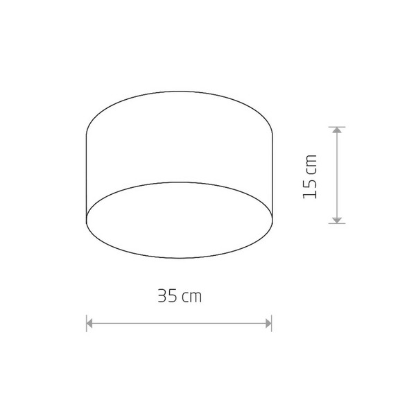  Nowodvorski Lighting Nowodvorski Lighting Cameron Ceiling Light, Grey, ø 35 Cm 