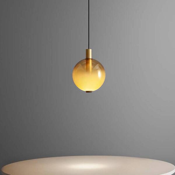  Olev Olev Led Pendant Light Beam Stick Nuance, Amber, ø 20 Cm, 927 