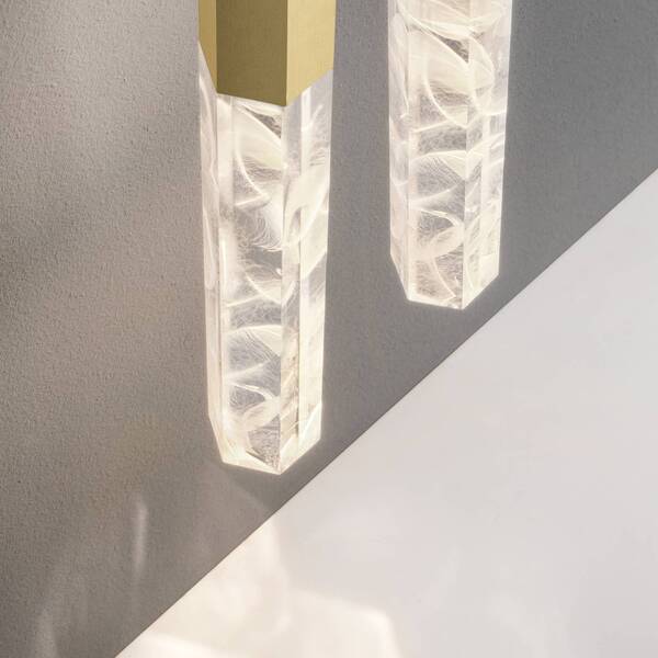  Olev Olev Shine Plumage Led Wall Light Brass 2,700k 