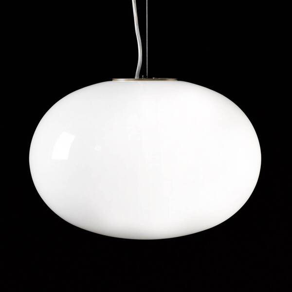  Oluce Oluce Alba - Opal Glass Pendant Light, 1-bulb 