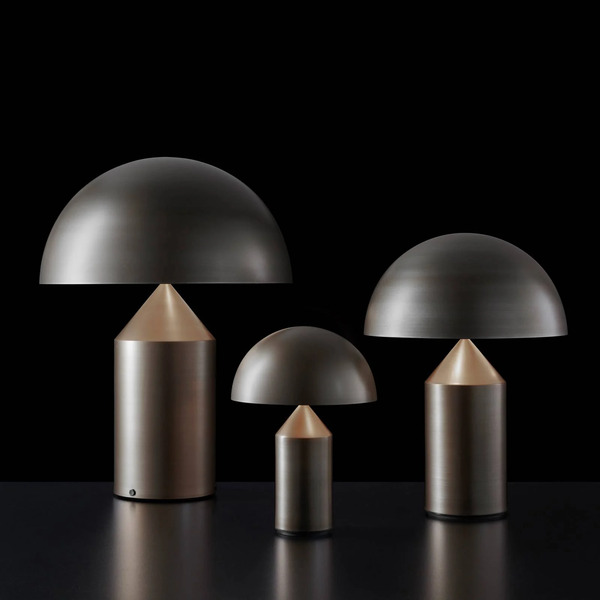  Oluce Oluce Atollo Table Lamp, Aluminium, ø 25 Cm, Bronze 