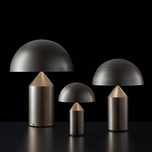  Oluce Oluce Atollo Table Lamp, Dimmable, ø38cm, Bronze 