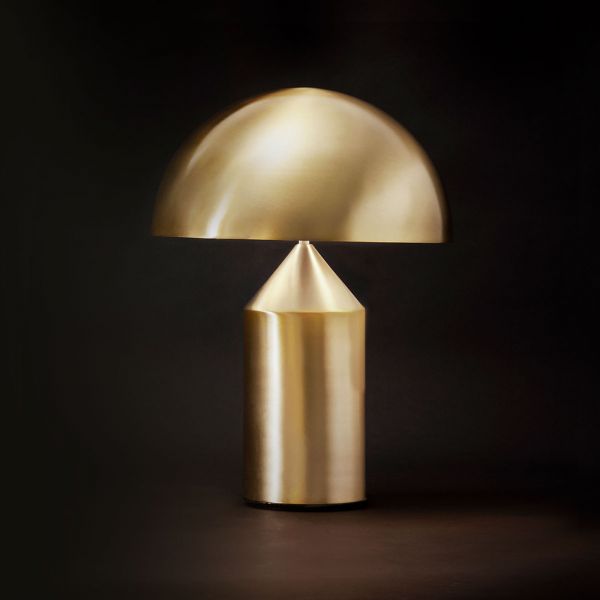  Oluce Oluce Atollo Table Lamp, Dimmable, ø38cm, Gold 