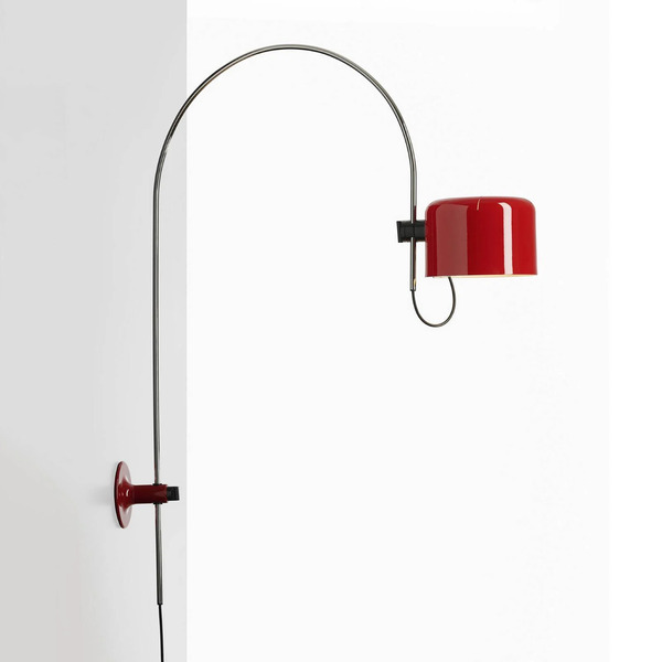  Oluce Oluce Coupé Wall Light, Red/chrome, Metal, Arc 