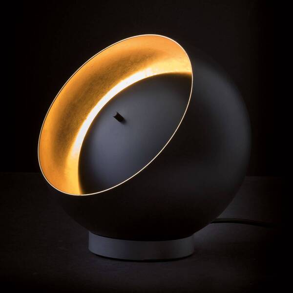  Oluce Oluce Eva Led Table Lamp In Spherical Shape Black 