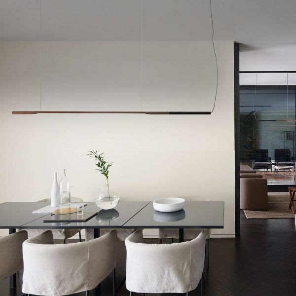  Oluce Oluce Ilo 487 Led Hanging Light, Horizontal Bronze 