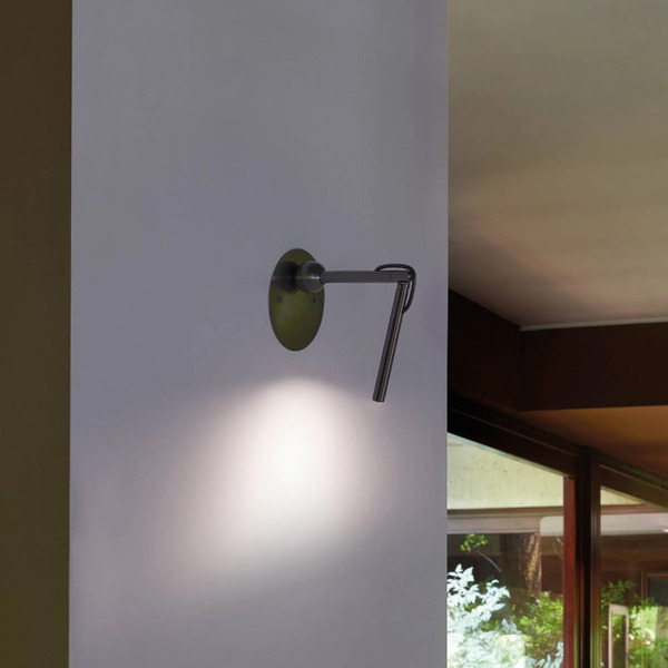  Oluce Oluce Led Wall Light Calamaio, Black, Metal, Adjustable 