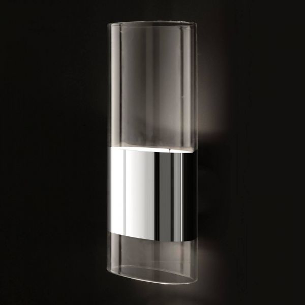  Oluce Oluce Line Wall Light, Transparent, Height 30 Cm 