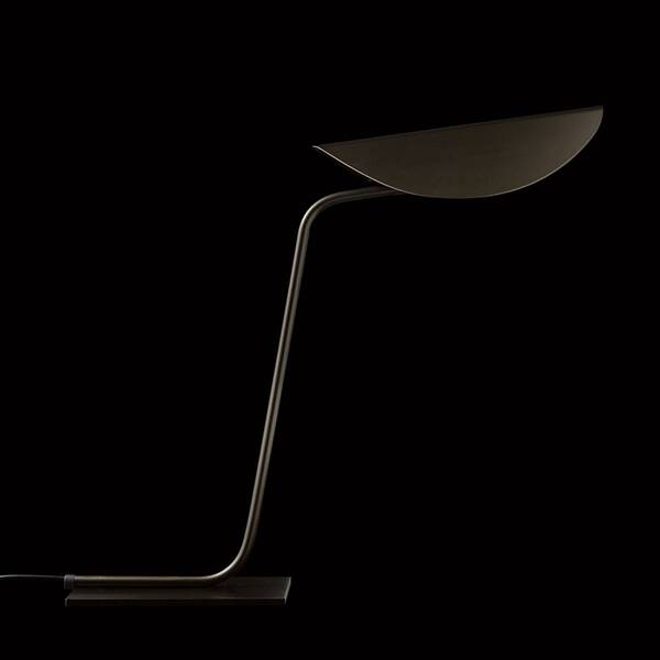  Oluce Oluce Plume Table Lamp In Bronz 