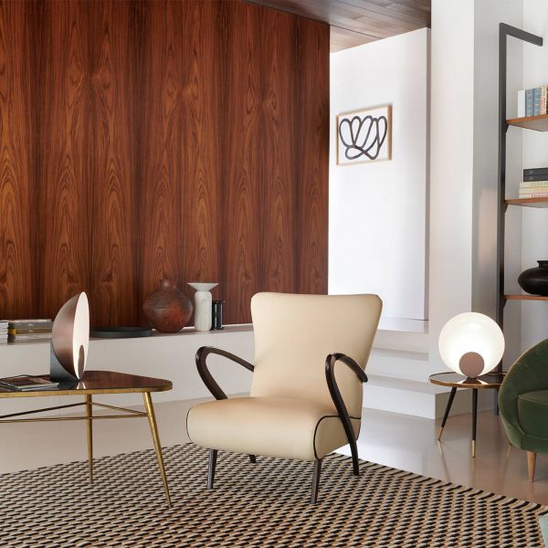  Oluce Oluce Siro Led Table Lamp Dimmable ø 45 Cm Bronze 
