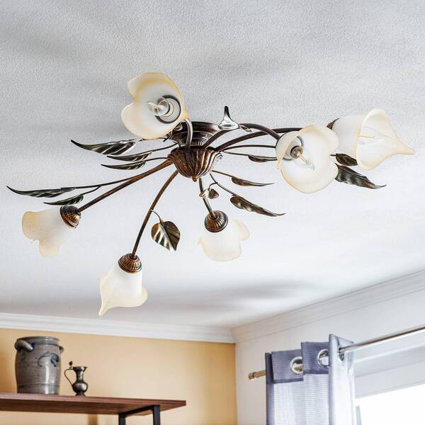  Onli Onli Miranda Ceiling Light, 6-bulb, Oval, Bronze 