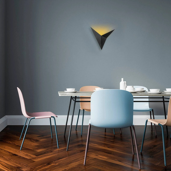  Opviq Opviq Bird 3201 Wall Uplighter, Triangular Design, Black 