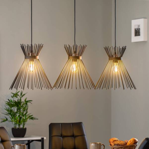 Opviq Opviq Pendant Light Kirpi 3088 3-bulb Linear Black 