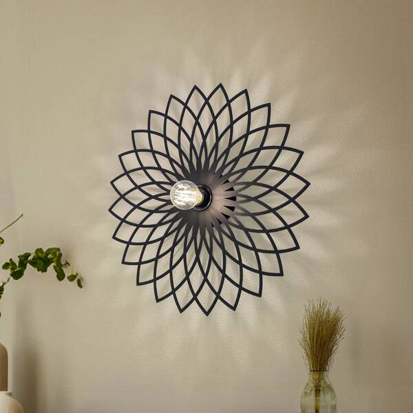  Opviq Opviq Wall Lamp Fellini Mr-987 Hole Pattern ø50cm Black 
