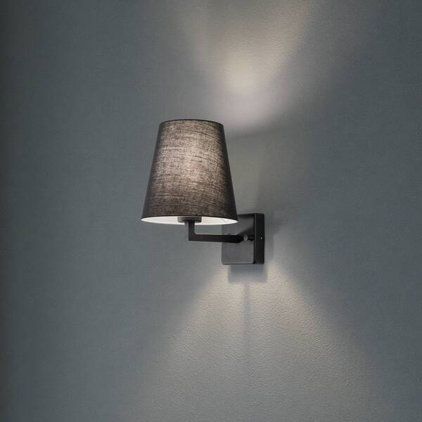  Opviq Opviq Wall Light Profile, Black, Metal/fabric, Height 30 Cm 