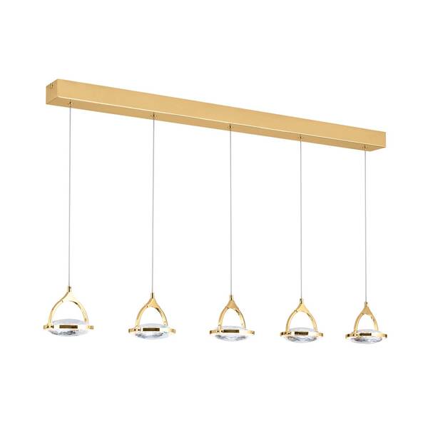  Orion Orion Moon Led Linear Hanging Light, 5-bulb, Gold 