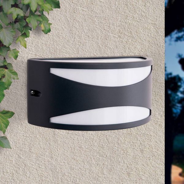  Orion Orion Shell Outdoor Wall Light, Anthracite 