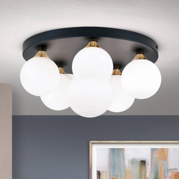  Orion Orion Snowwhite Ceiling Lamp, Canopy ø 36 Cm, Black 