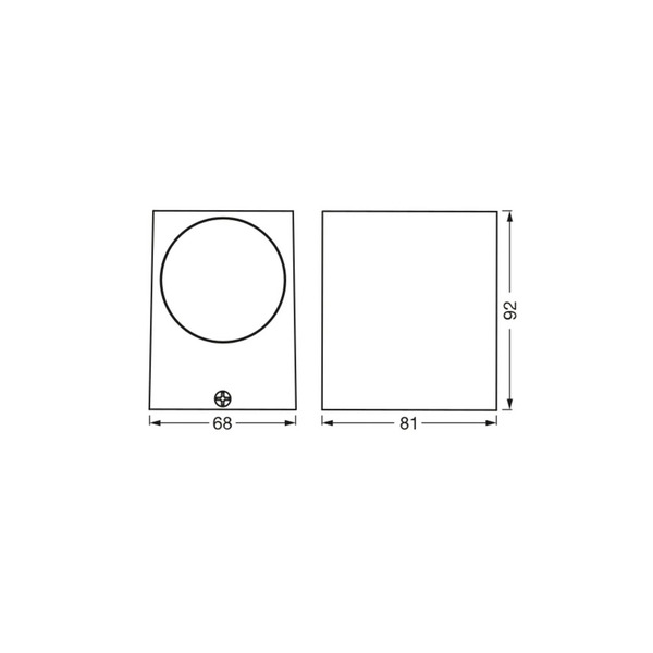 Osram Osram Endura Classic Square Black Down Outdoor Wall Lamp Ip44 
