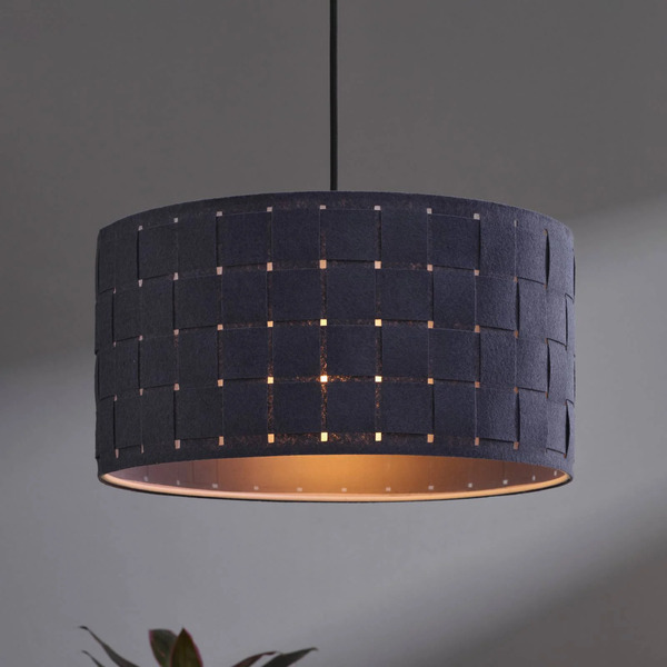  Osram Osram Hanging Light Decor Felt Weaving, ø 38 Cm, Grey, Felt E27 
