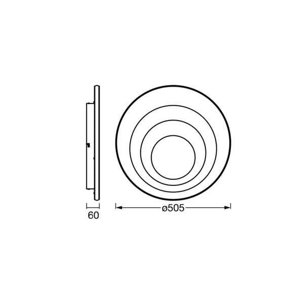  Osram Osram Led Ceiling Lamp Orbis Spiral Round ø 52 Cm White Up/down 