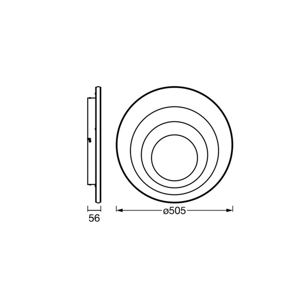  Osram Osram Led Ceiling Lamp Orbis Spiral Round, ø 51 Cm, White 42 W 
