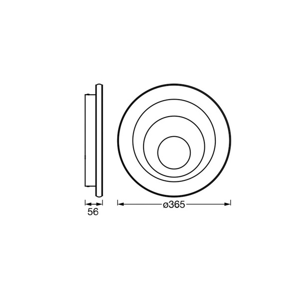  Osram Osram Led Ceiling Lamp Orbis Spiral Round, ø 37 Cm, White 38 W 