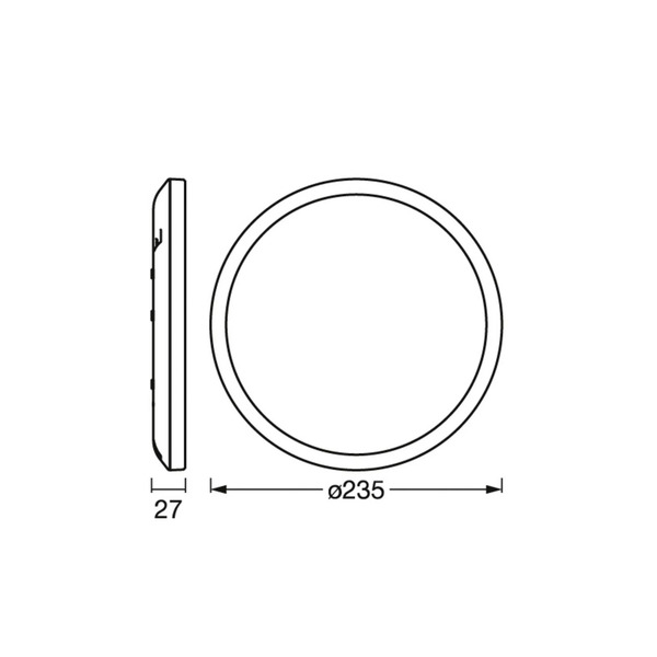  Osram Osram Led Ceiling Lamp Orbis Ultra Slim, White, ø 24 Cm, Dimmable 