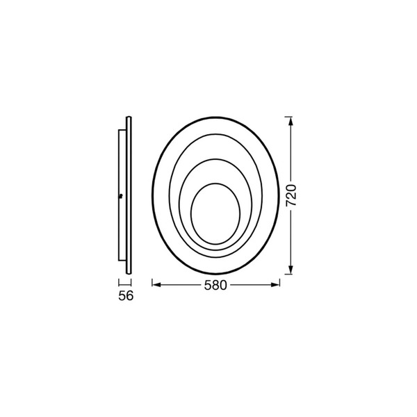  Osram Osram Led Ceiling Light Orbis Spiral Oval, ø 72 Cm White 63 W 