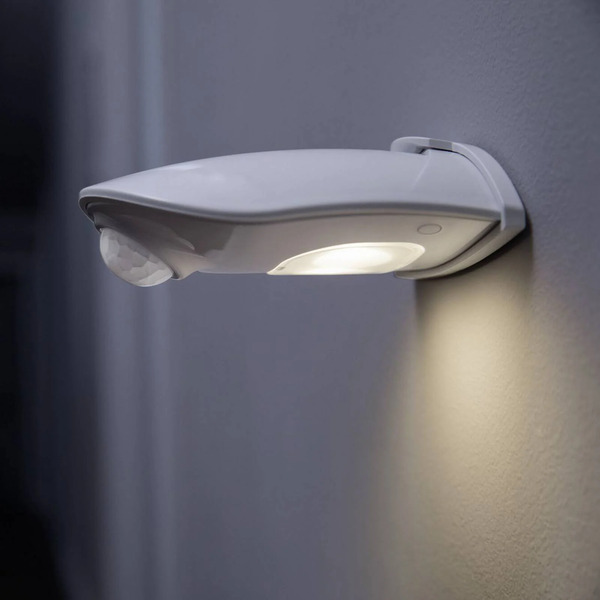  Osram Osram Led Outdoor Wall Lamp Doorled Down Silver Sensor Battery 