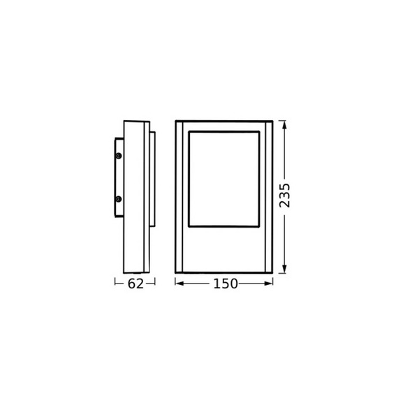  Osram Osram Led Outdoor Wall Lamp Endura Style Entrance, Graphite, Ip44 