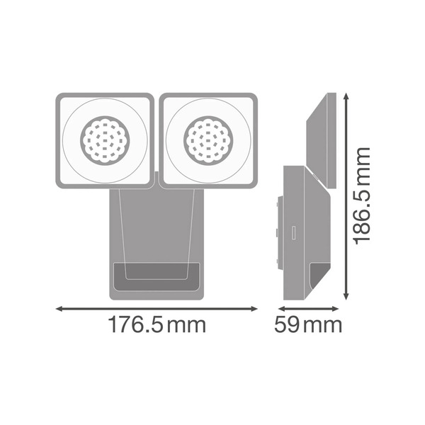  Osram Osram Led Sensor Outdoor Wall Spotlight Endura Pro, White, Ip55 