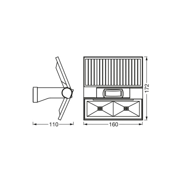  Osram Osram Led Solar Wall Lamp Endura Style Double, Graphite Sensor 