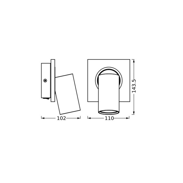  Osram Osram Mercury Ceiling Spotlight, White, 1 Spot, Gu10-led 927 Dimmable 