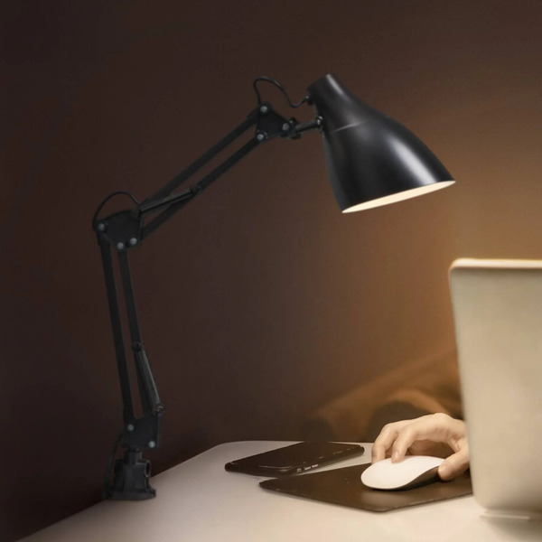  Osram Osram Office Line Desk Pear Clip Lamp, Black, E27 