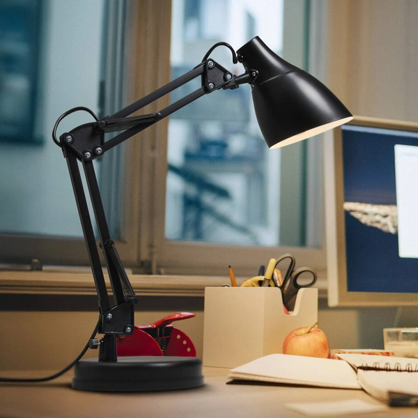 Osram Osram Office Line Desk Pear Table Lamp, Black, E27 