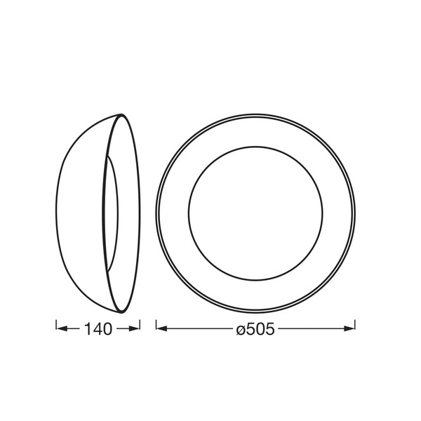 Osram Osram Orbis Alva Led Ceiling Lamp, Black/wood Finish, ø 51 Cm 