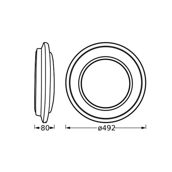  Osram Osram Orbis Berlin Led Ceiling Lamp, Black, ø 49 Cm, Metal 