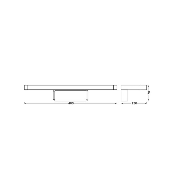  Osram Osram Orbis Disc Bar Led Wall Lamp, Chrome, 40 Cm, Ip44, Cct 