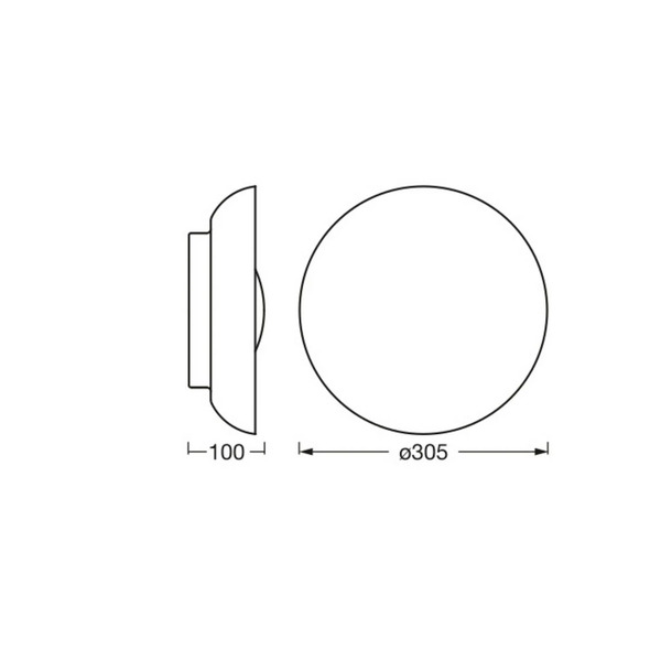  Osram Osram Orbis Milan Ceiling Light, Wood, ø 31 Cm, Metal/glass 